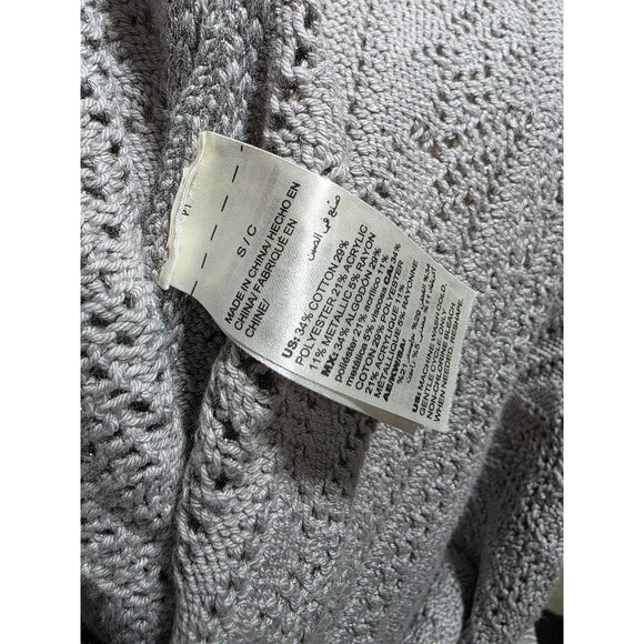 White House Black Market Womens Gray Sleeveless Textured Knit Vest - Picture 4 of 9